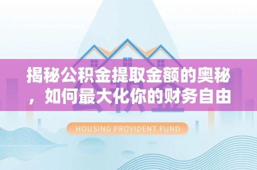 宝山揭秘公积金提取金额的奥秘，如何最大化你的财务自由