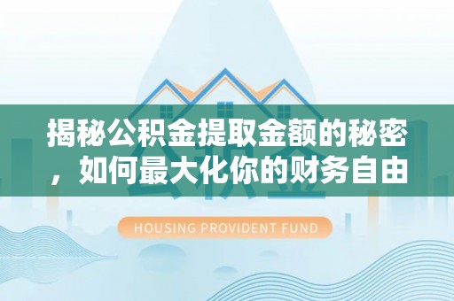 宝山揭秘公积金提取金额的秘密，如何最大化你的财务自由