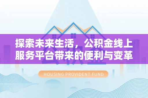 宝山探索未来生活，公积金线上服务平台带来的便利与变革