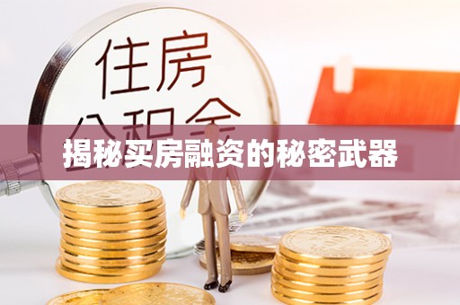 宝山揭秘买房融资的秘密武器