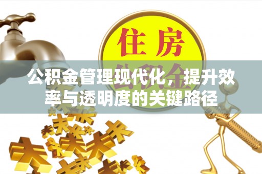 宝山公积金管理现代化，提升效率与透明度的关键路径